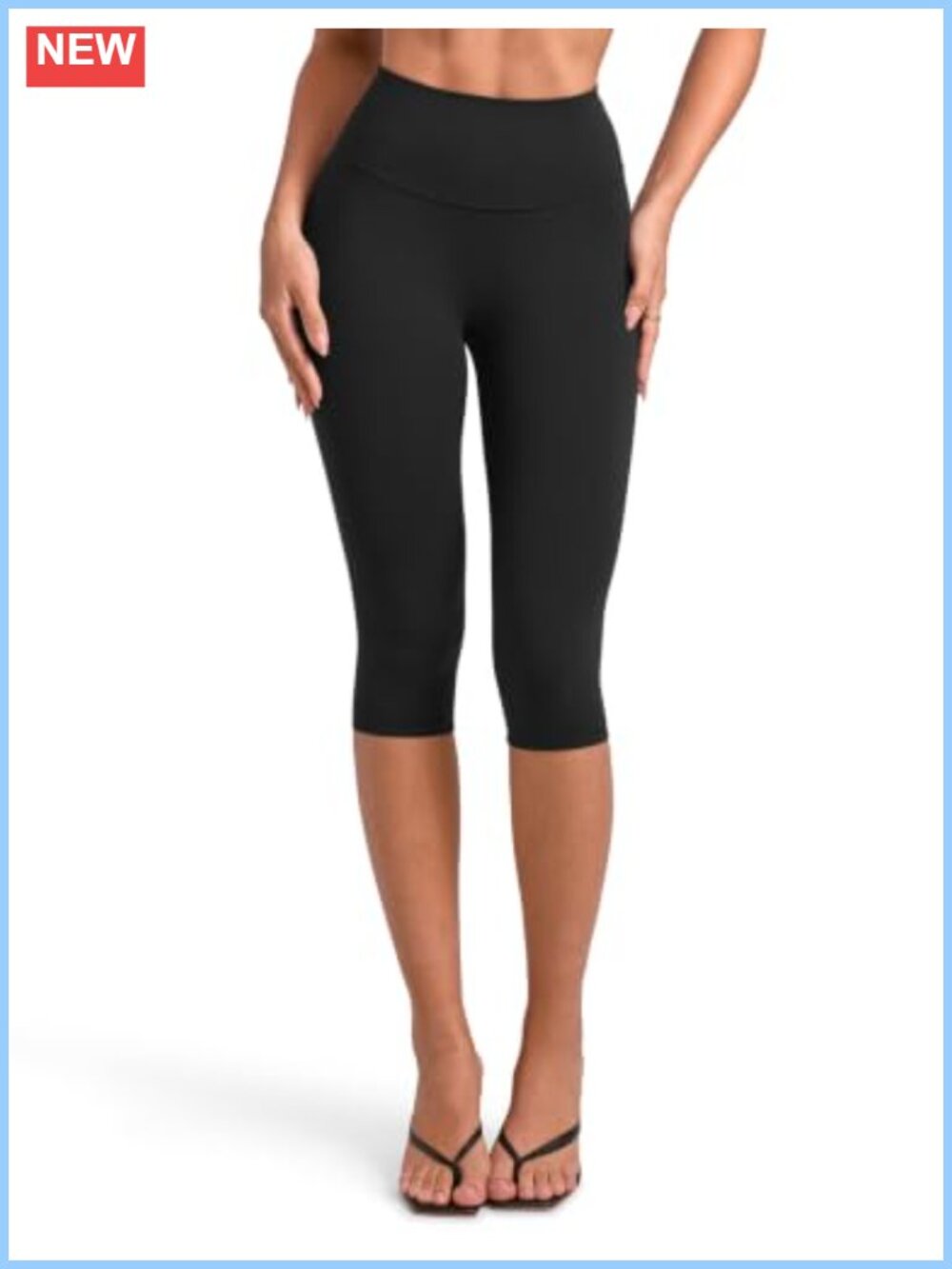 INGIA No Front Seam Scrunch Capri Leggings 16'' / 19'' High Rise Anti Camel Toe